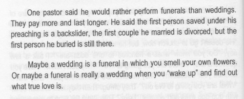 wedding and burials