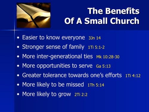 The Benefits Of A Small Church