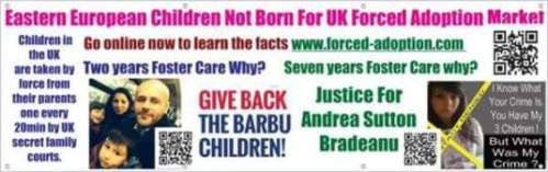 Poster protest Londra 28 mai Foto Andreea Sutton Bradeanu